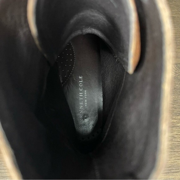 Kenneth Cole New York Men's Classic Dressy Brown Leather Boots Size 10M - EUC - Picture 11 of 13